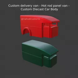 Custom delivery van - Hot rod panel van - Custom Diecast Car Body