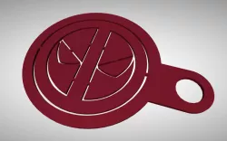 Deadpool coffee stencil