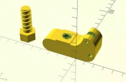Deltaprintr Extruder Upper Block Threaded Costumizable