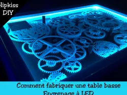 design coffee table gears / gear led