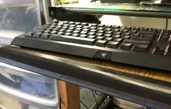 Desk shelf wrist guard and rear bumper