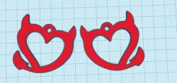 Devil earring - Devil girl earrings