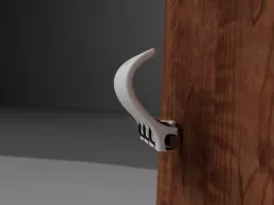 Door handle for forearm - no hand touch