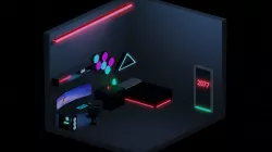 Gamer room diorama