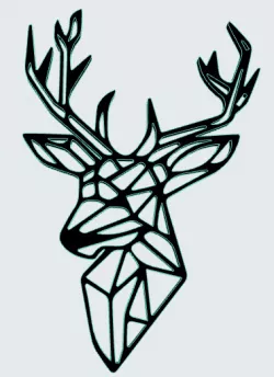 GEOMETRIC DEER 2D ART