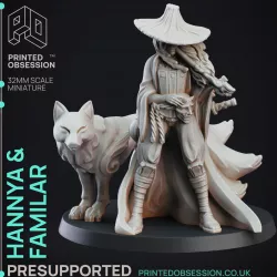 Hannya and Familar - Lesser Demon - Hell Hath No Fury - 32mm Scale  (Pre-supported)