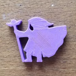 Heavy Cloak Wizard With Winged Staff Meeple