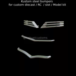 Kustom steel bumpers for custom diecast / RC / slot / Model kit