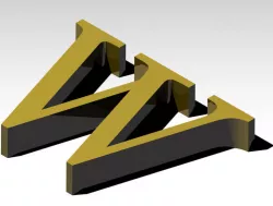 Letter W of the alphabet (WITHOUT SUPPORT)