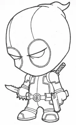 Little Deadpool cookie cutter