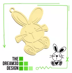 LOVELY RABBIT KEYCHAIN / KEY RING / PENDANT