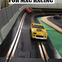 MAG banked curve TRANSITION compatible with Scalextric slot car track