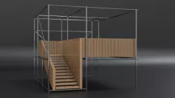 Modern Industrial Stairs 3d model 3D model