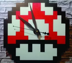 MUSHROOM CLOCK FOR 3D PRINTING AND LASER CUTTING