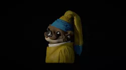 Otter with a Pearl Earring