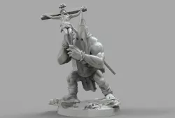 PENITENT OGRE WITH CROSS STL
