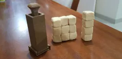 Play Dough cube blocks mold