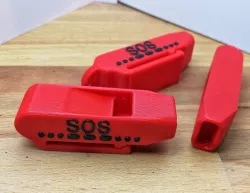 Powerful and compact emergency whistle for hiking (5 designs)