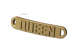 Queen rounded plate tag 3D print model