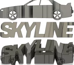 R34 Skyline Flip Art
