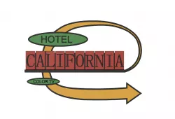 retro Hotel California sign