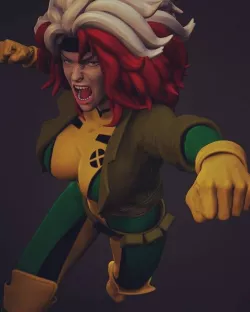 Rogue SFW-NSFW from X-men STL files for 3d printing by CG Pyro