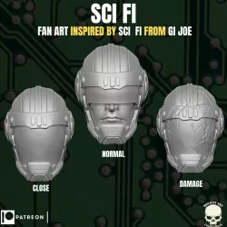 Sci Fi head for action figures