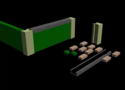 Set Architecture bricks pillars construction