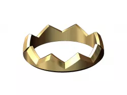 Simple chamfred crown stacker band US sizes 5to10 3D print model