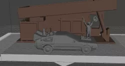 small diorama back to the future 3- diorama back to the future 3