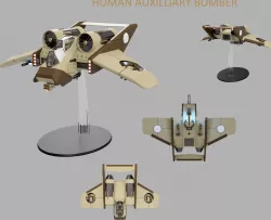 Space Communist Human Auxiliary Strike Fighter and Bomber