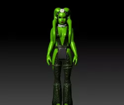STAR WARS .STL Oola Slave OBJ. KENNER STYLE ACTION FIGURE.