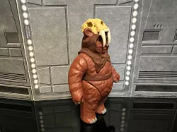 STAR WARS VINTAGE EWOK ROOMBA ACTION FIGURE. CUSTOM KENNER, HASBRO, 3.75", 1/18, 5POA