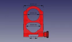 TELESCOPIC SIGHT MOUNT 25 MM APERTURE FOR OPEN SIGHTS