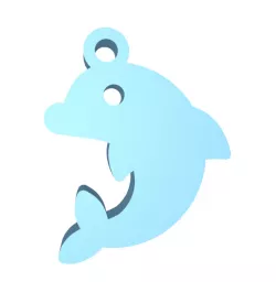 Tiny dolphin earrings