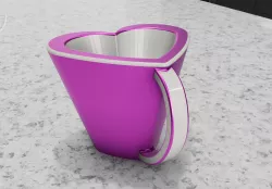 Valentines heart cup