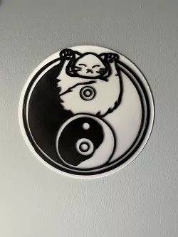 Wall Art - Abstract Cat Round 1