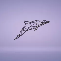 wall decor geometric dolphin