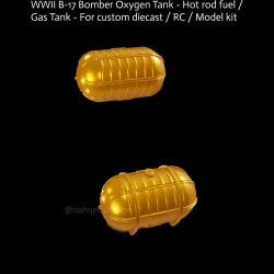 WWII B-17 B-24 B-25 Bomber Oxygen Tank - Hot rod fuel / Gas Tank - For custom diecast / RC / Model kit