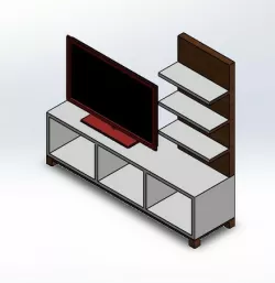 1.6 SCALE TV UNIT + 40'' TV (WITH FRAME9 FOR BARBIE HOUSE / DOLLHOUSE
