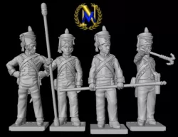 28mm Napoleonic Italian Artillery - crew in shako & pants 1809 uniform