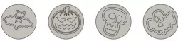Additional cookie discs for cookie stamp - Halloween theme