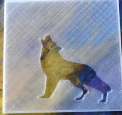 Airbrush Stencil  Howling Wolf