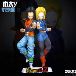 Android #17 and Android #18 Sculpture - Sekai 3D Models - Tested and Ready for 3D printing