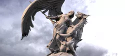 Angel and Demon Battle Statue