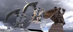 Angel and Demon statue 3 designs
