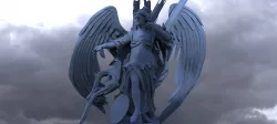 Athena Wise Goddess Stylized abstract statue 2
