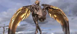Atlantis Angel Female shield sculpture 5