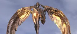 Atlantis Angel Female shield sculpture 7