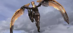 Atlantis Angel Female shield sculpture 7